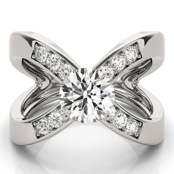 Signature Remounts Round Diamond Engagement Ring in 10K/14K gold and platinum with certified lab-grown or natural diamonds