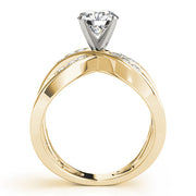 Signature Remounts Round Diamond Engagement Ring in 10K/14K gold and platinum with certified lab-grown or natural diamonds