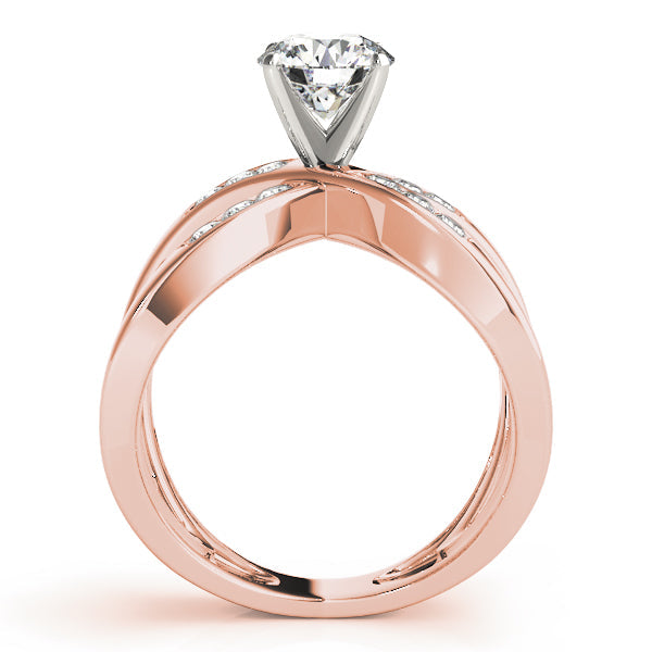 Signature Remounts Round Diamond Engagement Ring in 10K/14K gold and platinum with certified lab-grown or natural diamonds