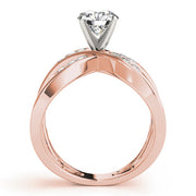 Signature Remounts Round Diamond Engagement Ring in 10K/14K gold and platinum with certified lab-grown or natural diamonds