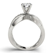 Signature Remounts Round Diamond Engagement Ring in 10K/14K gold and platinum with certified lab-grown or natural diamonds
