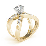 Signature Remounts Round Diamond Engagement Ring in 10K/14K gold and platinum with certified lab-grown or natural diamonds