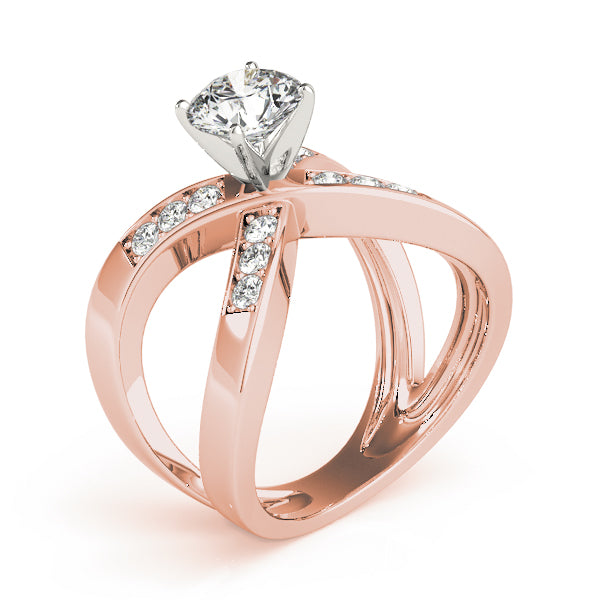 Signature Remounts Round Diamond Engagement Ring in 10K/14K gold and platinum with certified lab-grown or natural diamonds
