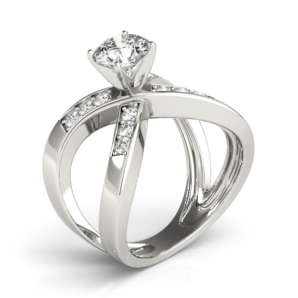 Signature Remounts Round Diamond Engagement Ring in 10K/14K gold and platinum with certified lab-grown or natural diamonds