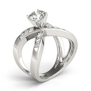 Signature Remounts Round Diamond Engagement Ring in 10K/14K gold and platinum with certified lab-grown or natural diamonds
