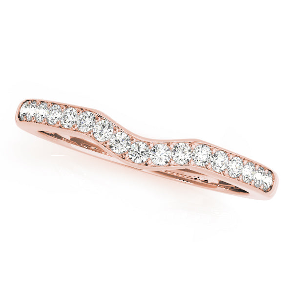 Prong Set Half Eternity Ring in Gold & Platinum