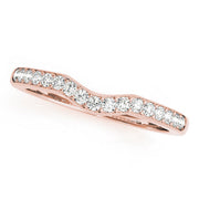 Prong Set Half Eternity Ring in Gold & Platinum