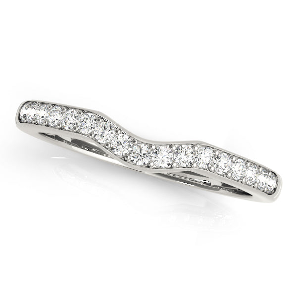 Prong Set Half Eternity Ring in Gold & Platinum