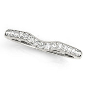 Prong Set Half Eternity Ring in Gold & Platinum