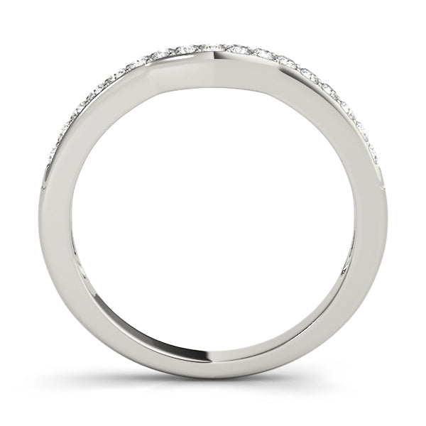 Prong Set Half Eternity Ring in Gold & Platinum