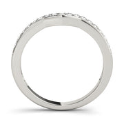 Prong Set Half Eternity Ring in Gold & Platinum
