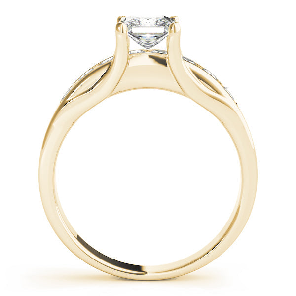 Channel-Set Princess Diamond Engagement Ring in 10K/14K gold and platinum with certified lab-grown or natural diamonds