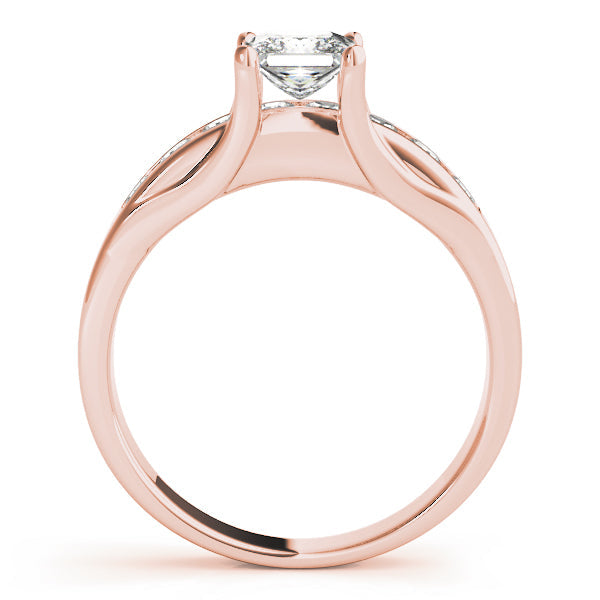 Channel-Set Princess Diamond Engagement Ring in 10K/14K gold and platinum with certified lab-grown or natural diamonds