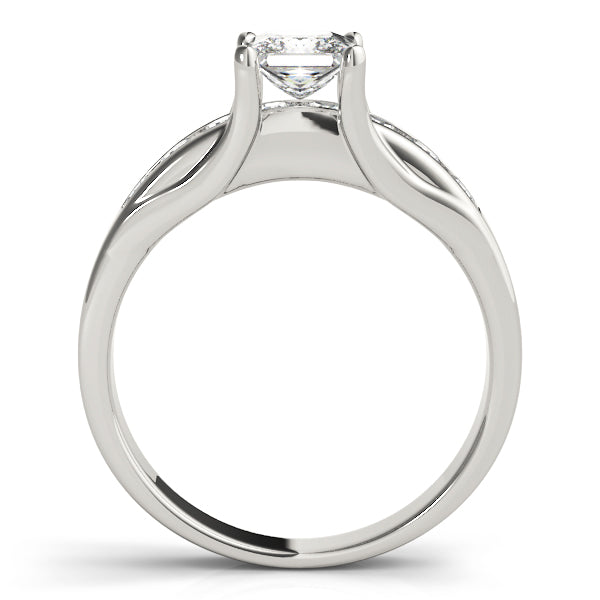 Channel-Set Princess Diamond Engagement Ring in 10K/14K gold and platinum with certified lab-grown or natural diamonds