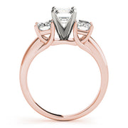 Regal Three-Stone Oval Diamond Engagement Ring in 10K/14K gold and platinum with certified lab-grown or natural diamonds