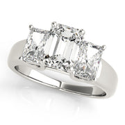 Regal Three-Stone Oval Diamond Engagement Ring in 10K/14K gold and platinum with certified lab-grown or natural diamonds