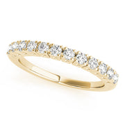 Prong Set Half Eternity Ring in 10K/14K gold and platinum with certified lab-grown or natural diamonds