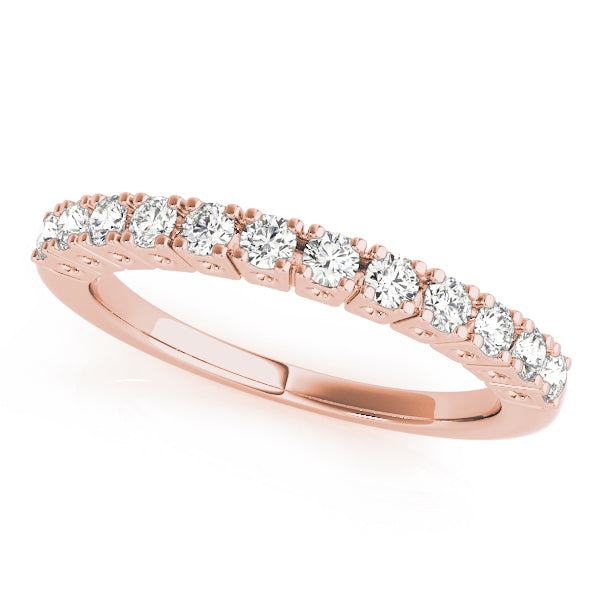 Prong Set Half Eternity Ring in Gold & Platinum