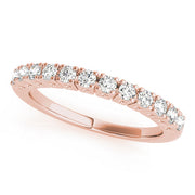 Prong Set Half Eternity Ring in Gold & Platinum