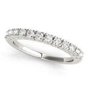 Prong Set Half Eternity Ring in Gold & Platinum
