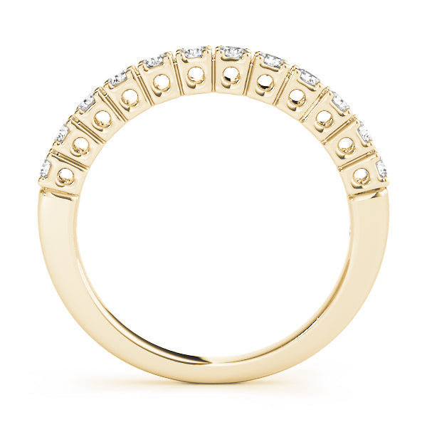 Prong Set Half Eternity Ring in Gold & Platinum
