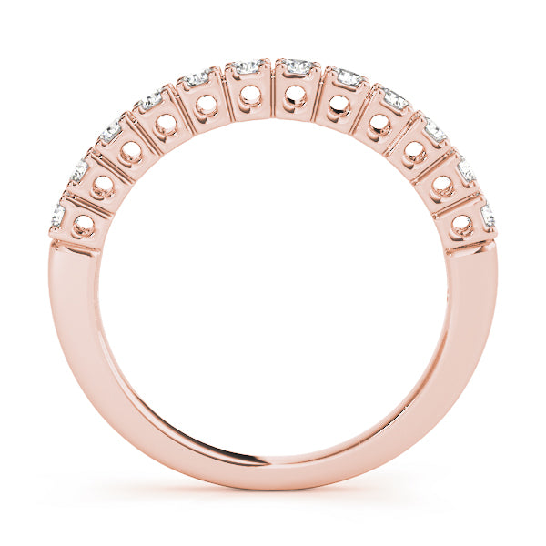 Prong Set Half Eternity Ring in Gold & Platinum