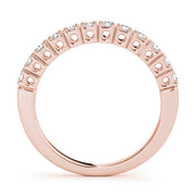 Prong Set Half Eternity Ring in Gold & Platinum