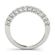 Prong Set Half Eternity Ring in Gold & Platinum