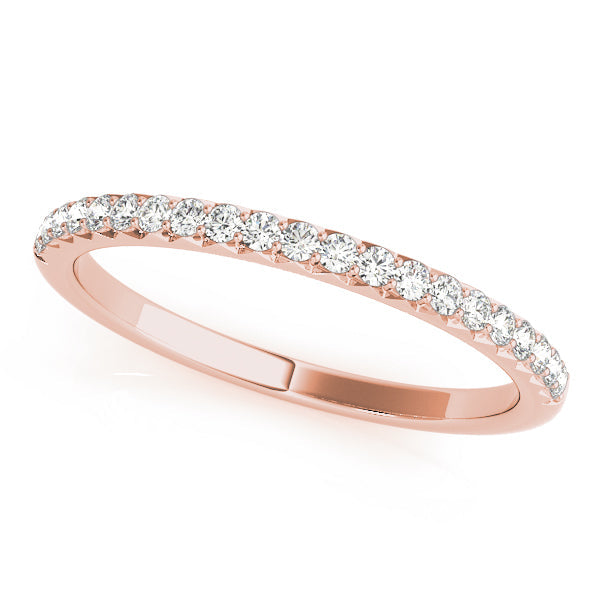 Straight Prong Set Half Eternity Ring in Gold & Platinum