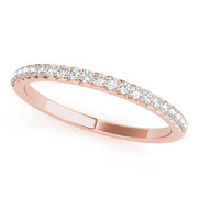 Straight Prong Set Half Eternity Ring in Gold & Platinum