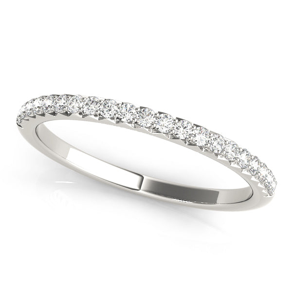 Straight Prong Set Half Eternity Ring in Gold & Platinum