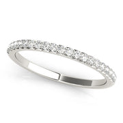 Straight Prong Set Half Eternity Ring in Gold & Platinum