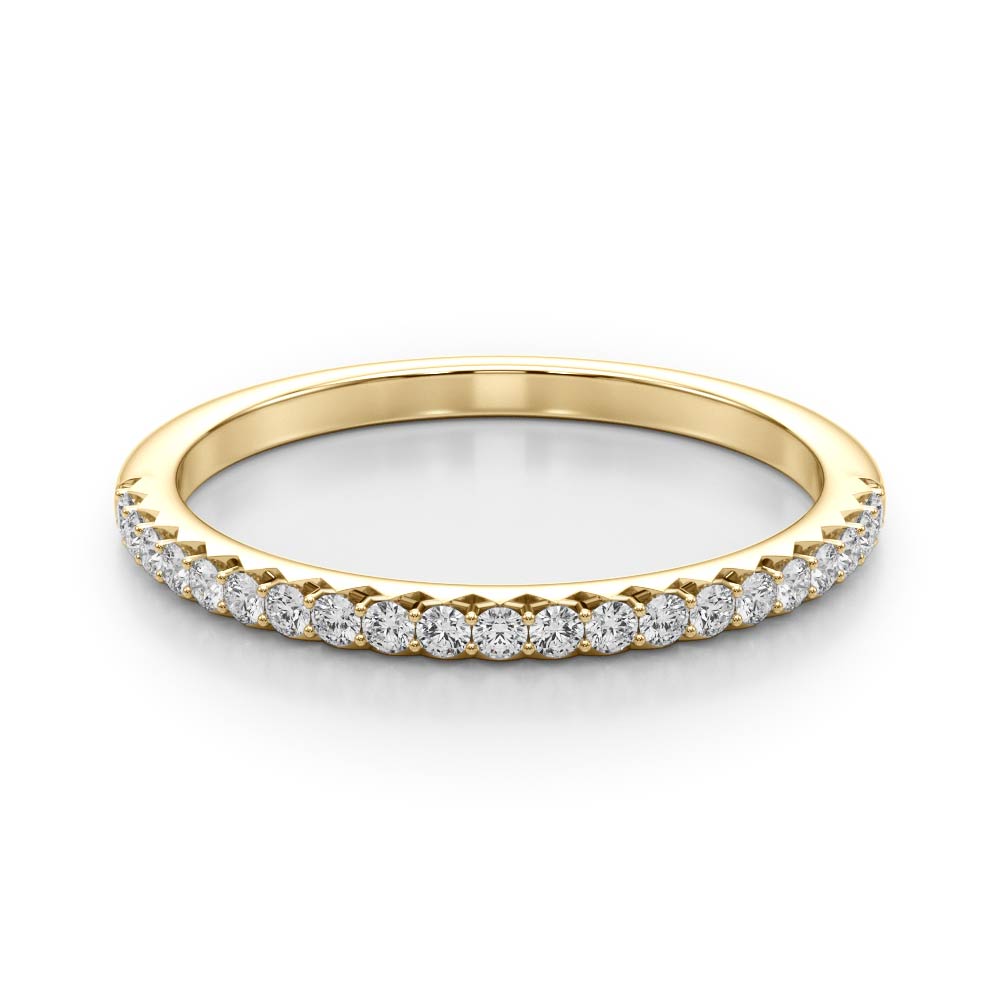Straight Prong Set Half Eternity Ring in Gold & Platinum