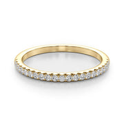 Straight Prong Set Half Eternity Ring in Gold & Platinum