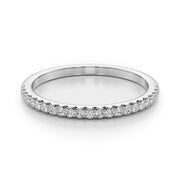 Straight Prong Set Half Eternity Ring in Gold & Platinum