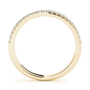 Straight Prong Set Half Eternity Ring in Gold & Platinum