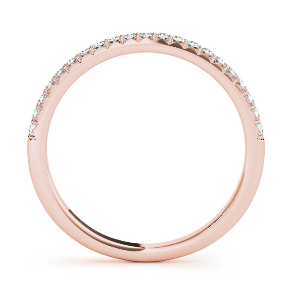 Straight Prong Set Half Eternity Ring in Gold & Platinum