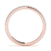 Straight Prong Set Half Eternity Ring in Gold & Platinum