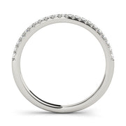 Straight Prong Set Half Eternity Ring in Gold & Platinum