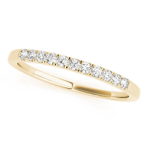 Prong Set Half Eternity Ring in 10K/14K gold and platinum with certified lab-grown or natural diamonds