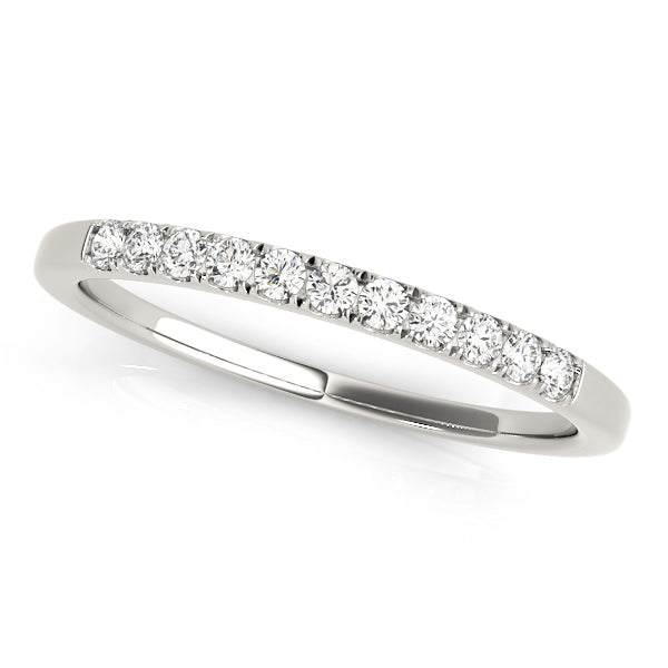 Prong Set Half Eternity Ring in Gold & Platinum