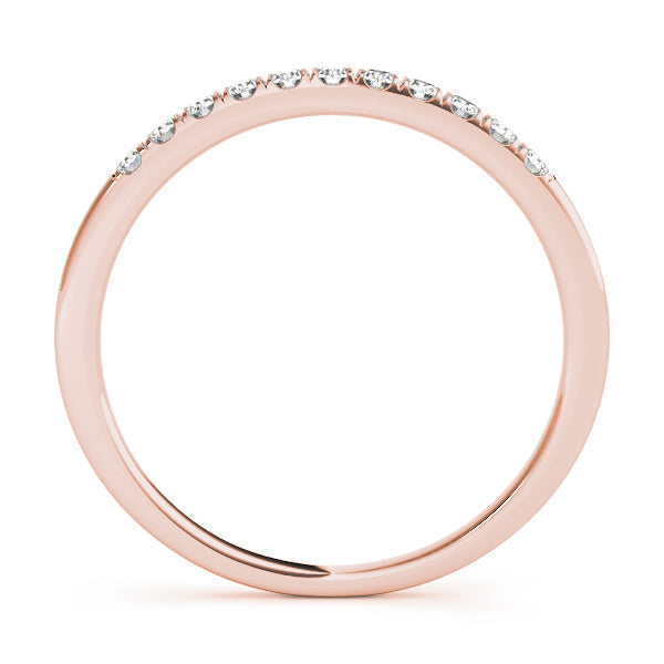 Prong Set Half Eternity Ring in Gold & Platinum