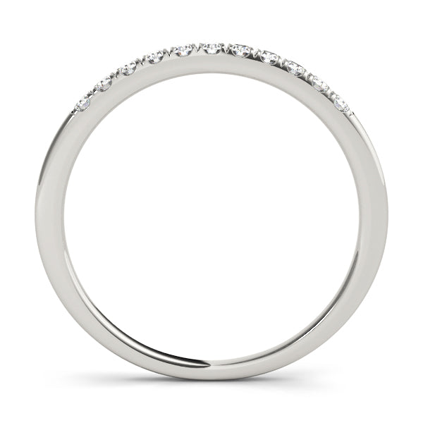 Prong Set Half Eternity Ring in Gold & Platinum