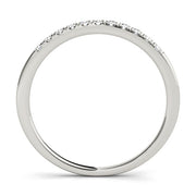 Prong Set Half Eternity Ring in Gold & Platinum