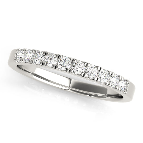 Split Prong Half Eternity Ring in Gold & Platinum