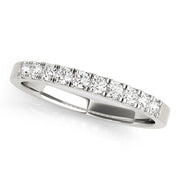 Split Prong Half Eternity Ring in Gold & Platinum