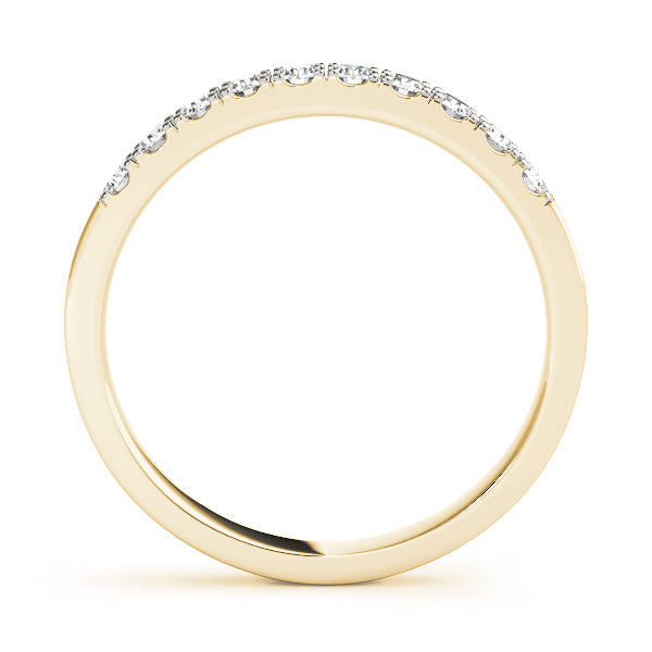 Split Prong Half Eternity Ring in Gold & Platinum