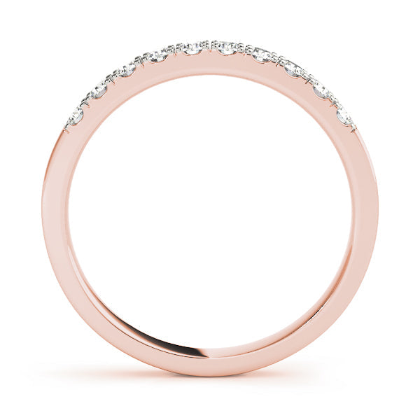 Split Prong Half Eternity Ring in Gold & Platinum