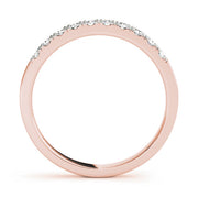 Split Prong Half Eternity Ring in Gold & Platinum
