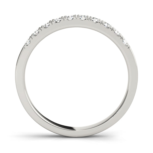 Split Prong Half Eternity Ring in Gold & Platinum